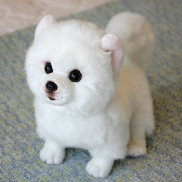 Brinquedo de pelúcia macio de pelúcia para cachorro realista