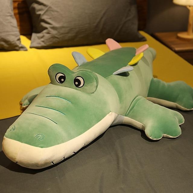 Travesseiro de pelúcia de crocodilo fofo crocodilo de pelúcia