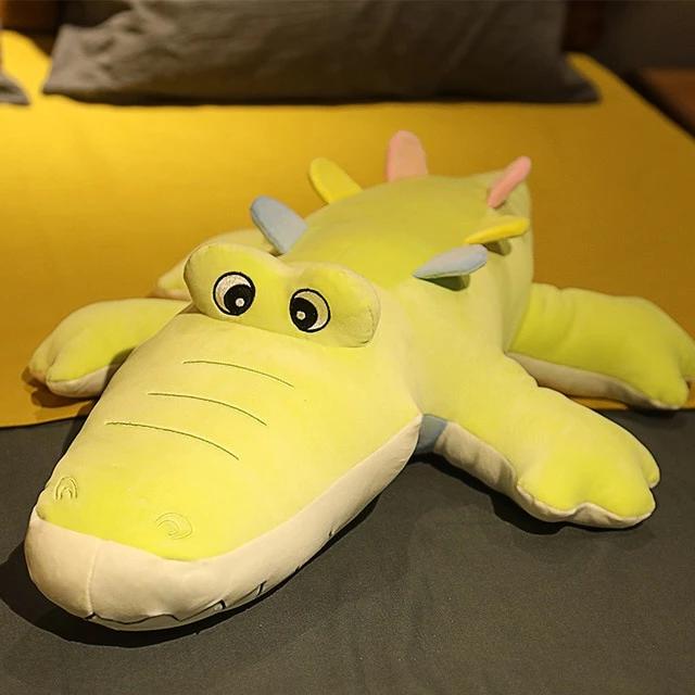 Jucărie drăguță cu pernă de pluș umplută cu crocodil aligator