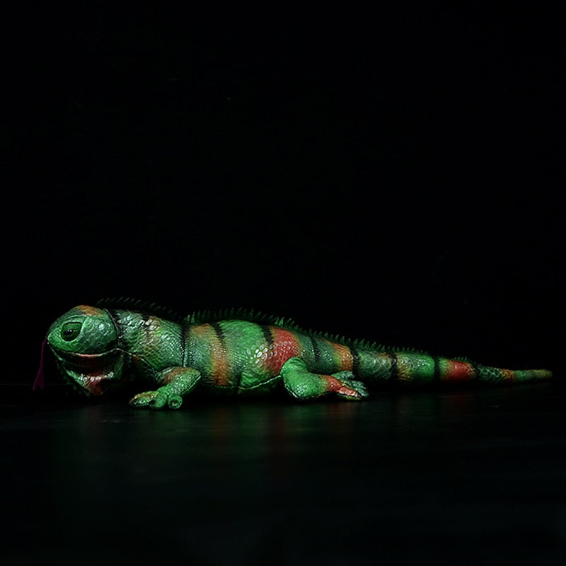 Brinquedo de pelúcia macio de pelúcia lagarto iguana verde