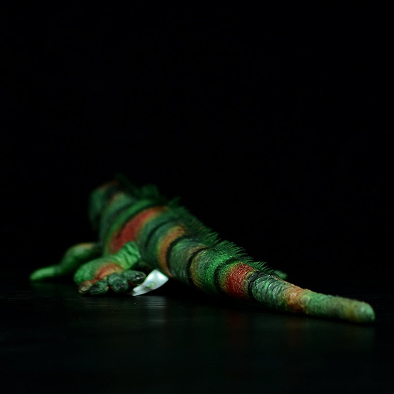 צעצוע קטיפה ממולא רך של לטאה איגואנה ירוקה
