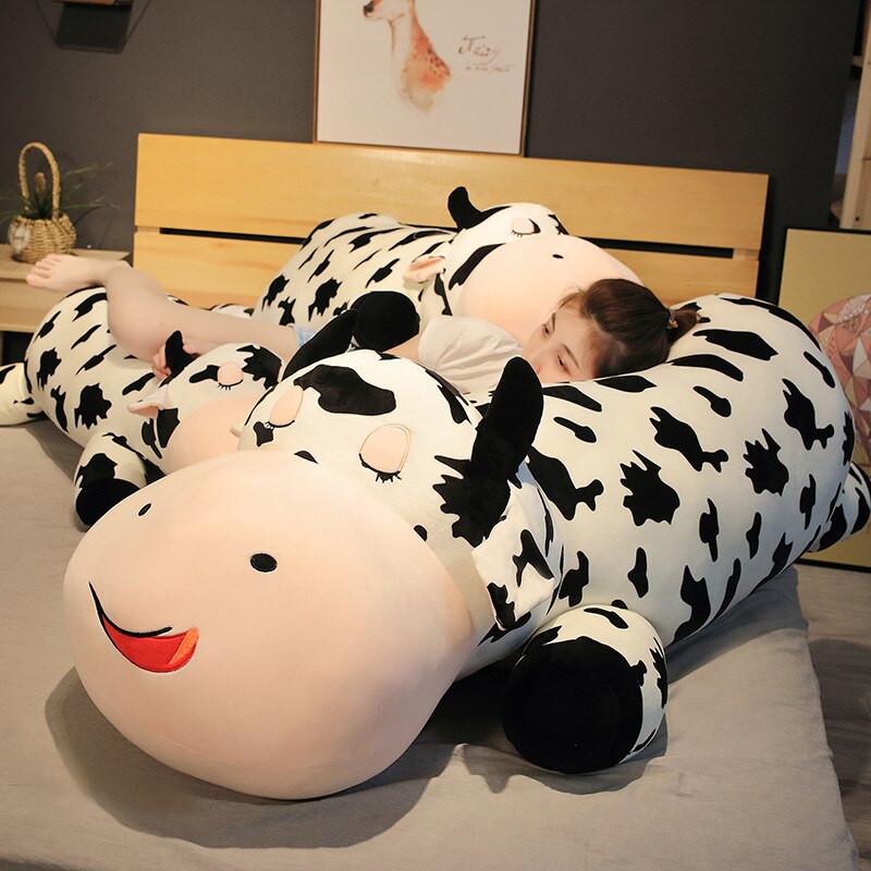 巨牛软填充毛绒枕头玩具