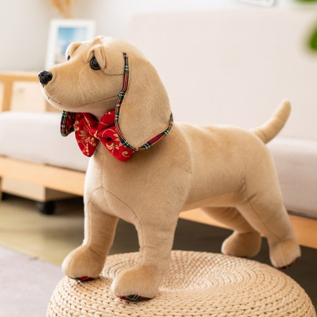 栩栩如生的可爱狗软填充毛绒装饰玩具
