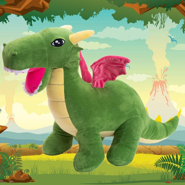 Jucărie de pluș moale cu dragon de dimensiune completă