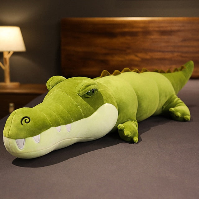 Dlouhý aligátor krokodýl vycpaný polštář hračka