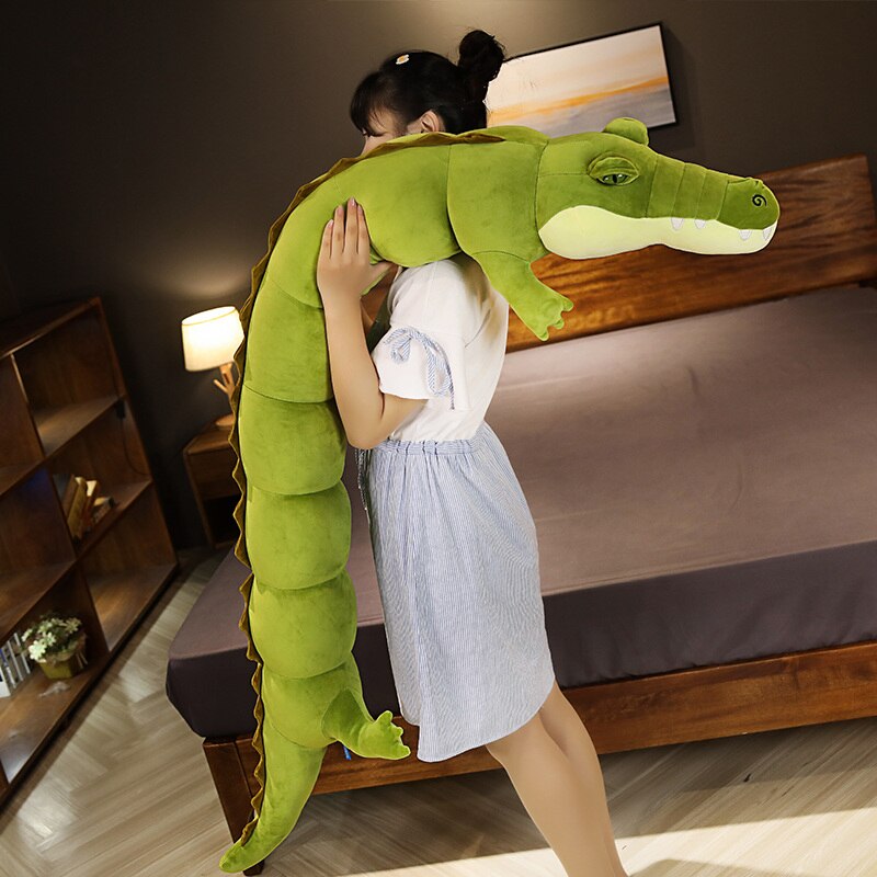 Jucărie cu pernă umplută cu crocodil lung de aligator