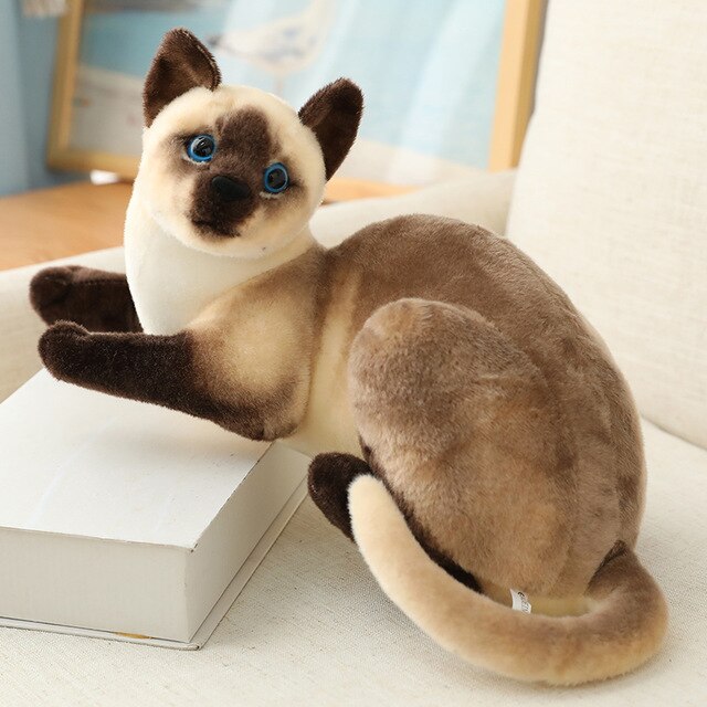 Jucărie de decor de pluș moale pentru pisici realiste