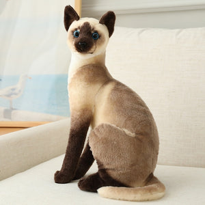 Lebensechte Katze, weich gefülltes Plüsch-Dekorationsspielzeug