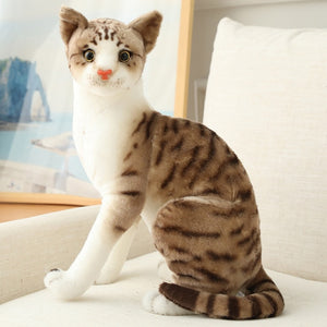 Lebensechte Katze, weich gefülltes Plüsch-Dekorationsspielzeug