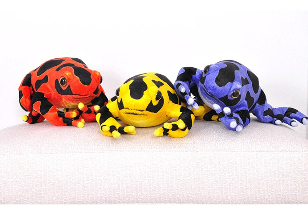 צעצוע קטיפה ממולא צפרדע צבעוני