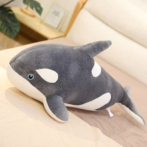 Large Blue Black Whale Soft Stuffed Plush Toy