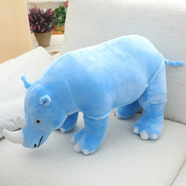 Brinquedo de pelúcia macio grande rinoceronte