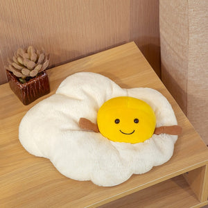 Fried Egg Stuffed Plush Pillow Cushion Toy