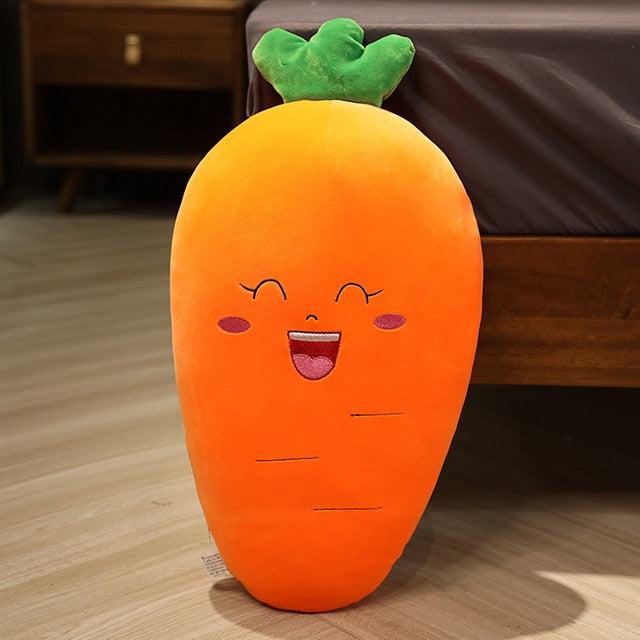 可爱的水果蔬菜填充毛绒枕头玩具