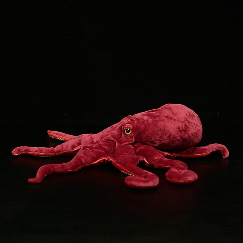 栩栩如生的红章鱼毛绒毛绒玩具