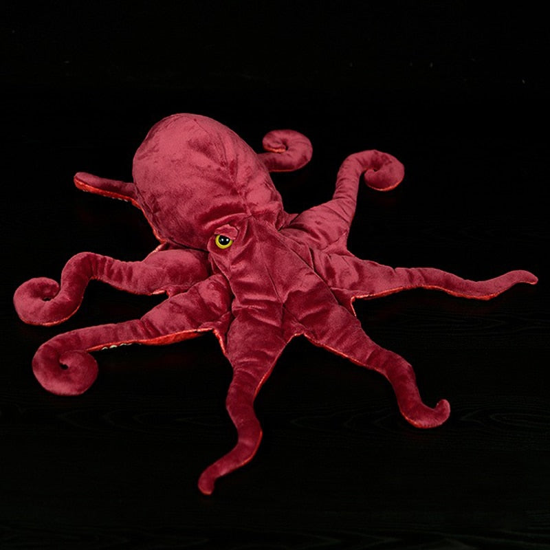 Jucărie de pluș moale de caracatiță roșie, reală