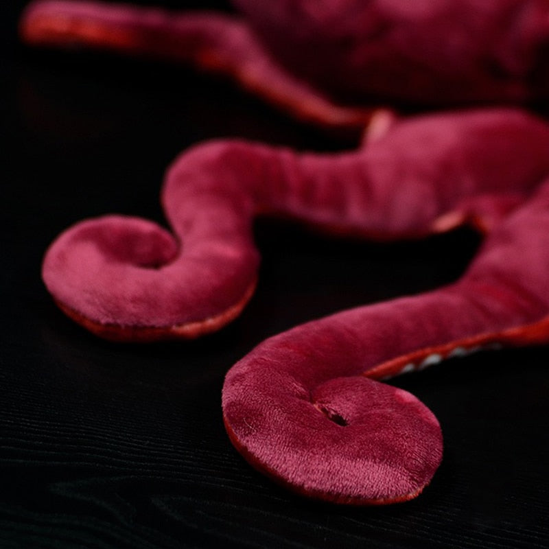 Jucărie de pluș moale de caracatiță roșie, reală