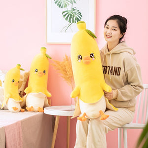 Bananen-Ente weich gefülltes Plüsch-Kissen-Spielzeug
