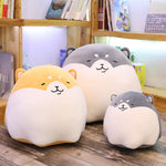 Travesseiro de pelúcia macio para cachorro Shiba Inu redondo gordo