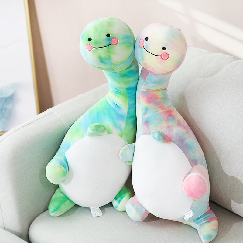 巨型彩虹恐龙毛绒毛绒玩具