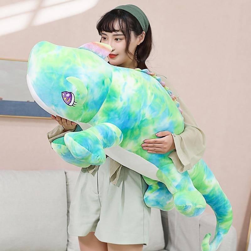 Giant Bright Chameleon Soft Stuffed Plush Toy
