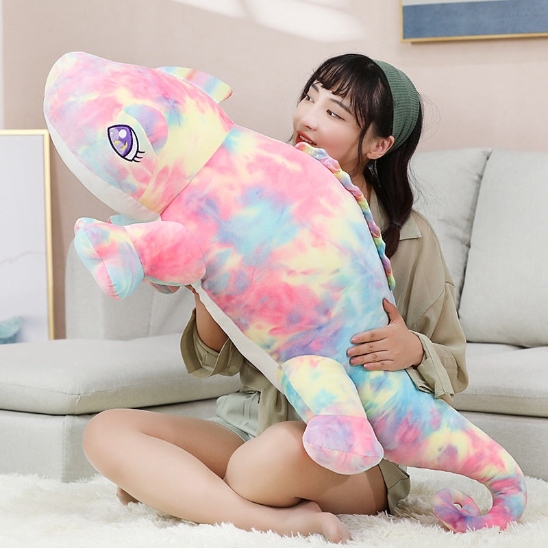 Giant Bright Chameleon Soft Stuffed Plush Toy