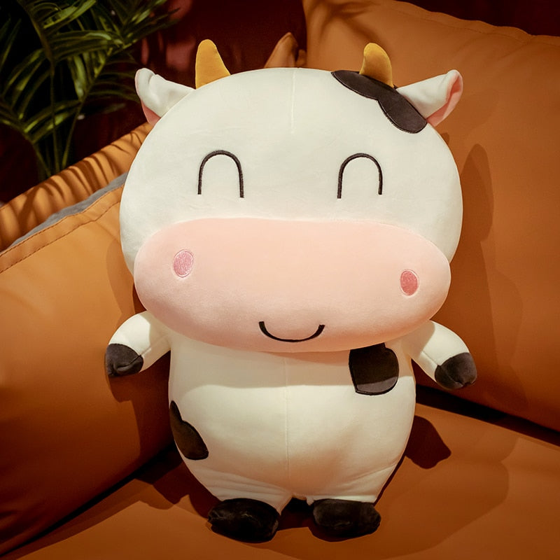 Jucărie de pluș moale umplută cu vaca de lapte