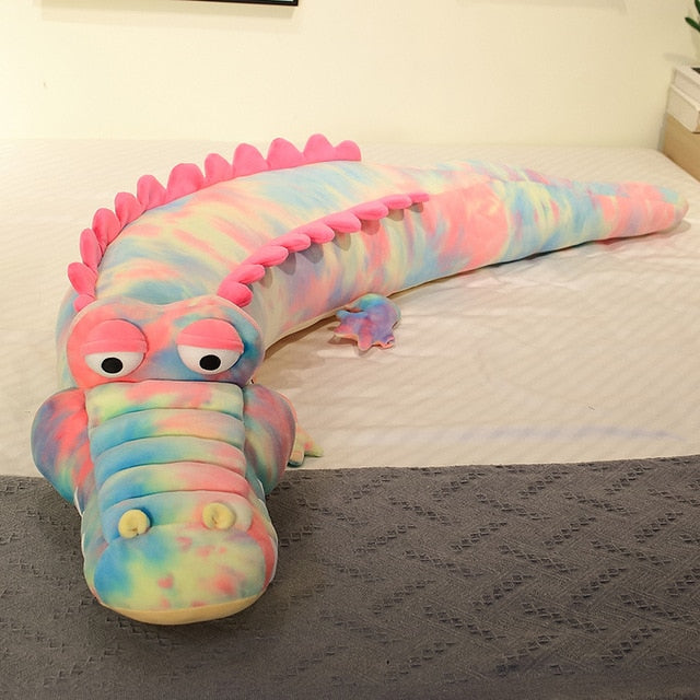 צעצוע כרית קטיפה ממולאת תנין צבעונית