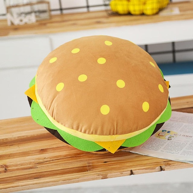 Hamburger Sandwich Stuffed Plush Pillow Toy