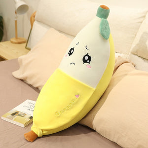 Large Peeling Banana Fruit Soft Stuffed Plush Pillow Toy