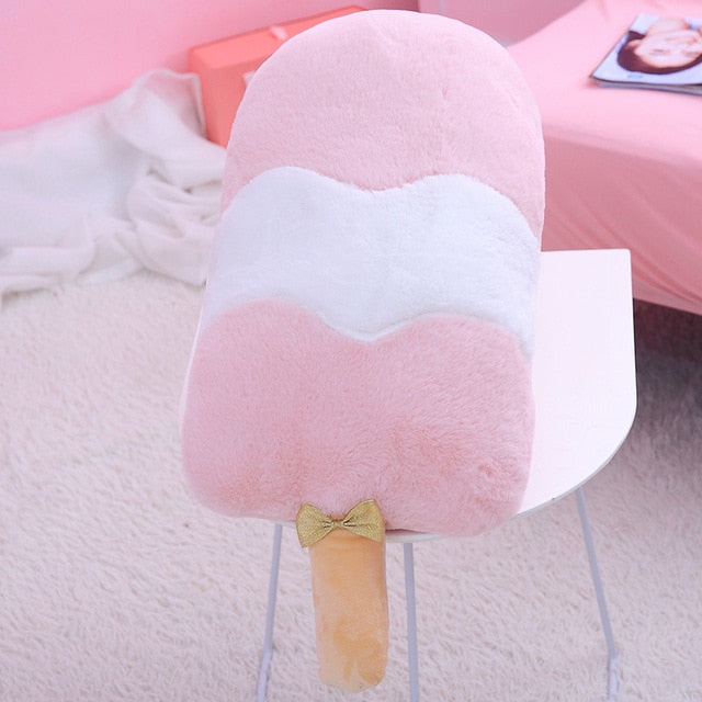 Jucărie cu pernă de pluș cu înghețată moale