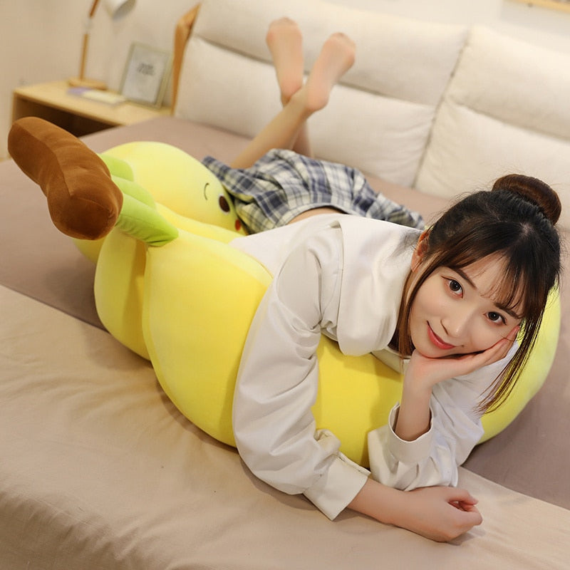 香蕉枕头软填充毛绒玩具