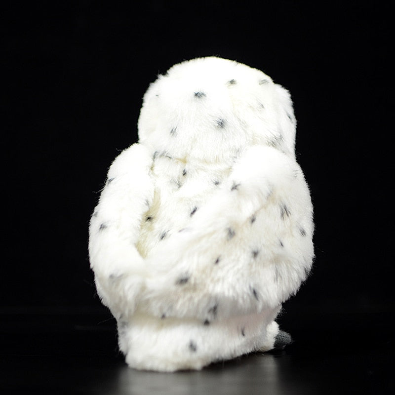 Brinquedo de pelúcia de pelúcia de coruja nevada realista