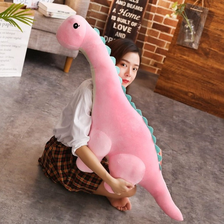 Brinquedo de pelúcia macio de pelúcia de dinossauro braquiossauro