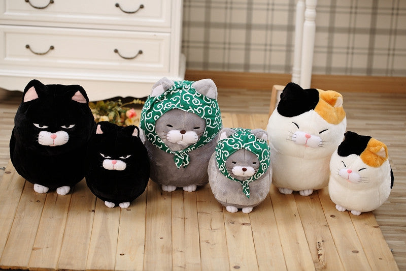圆形猫毛绒装饰玩具
