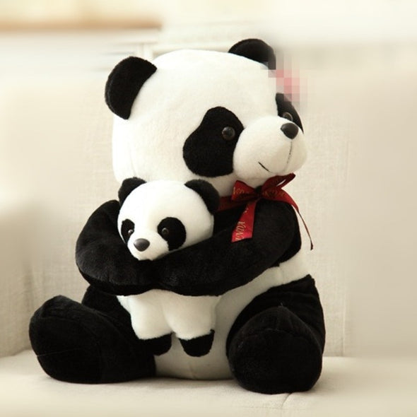 Sow and Cub Panda Bear Mother and Baby Soft Stuffed Animal Plush Toy