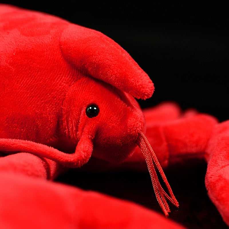 Brinquedo de pelúcia macio de pelúcia de lagosta realista