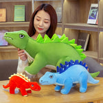 Brinquedo de pelúcia recheado dinossauro estegossauro colorido