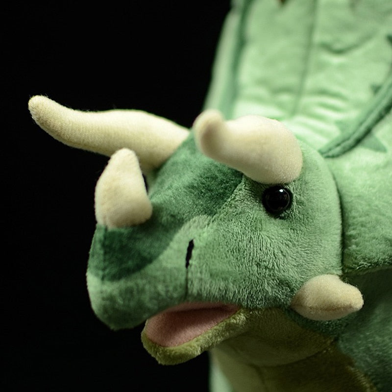צעצוע קטיפה ממולא דינוזאור Pentaceratops דמוי חיים