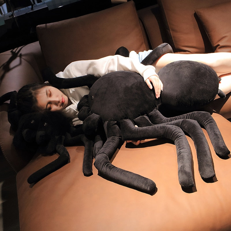 Travesseiro de pelúcia macio de aranha realista