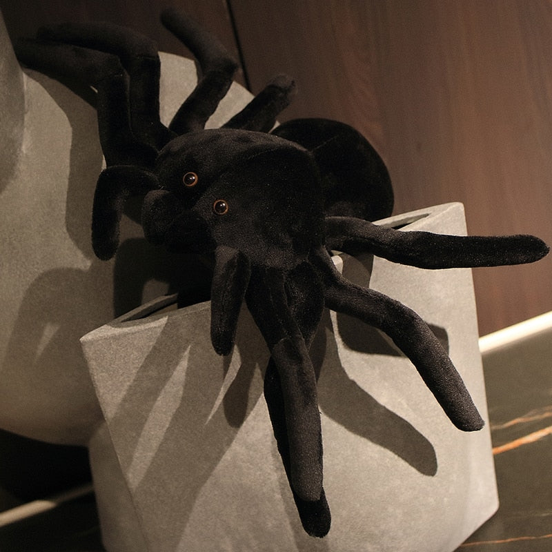Jucărie cu pernă de pluș moale păianjen realistic