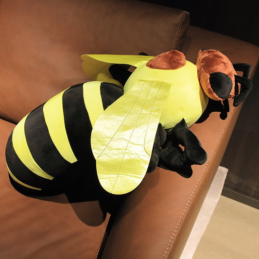 Brinquedo de pelúcia macio de abelha realista