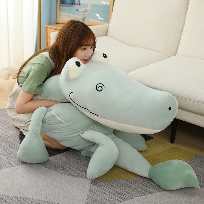 Large Crocodile Alligator Soft Stuffed Plush Pillow Toy