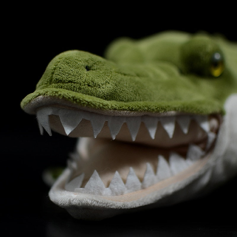 Měkká vycpaná plyšová hračka zelený krokodýl aligátor