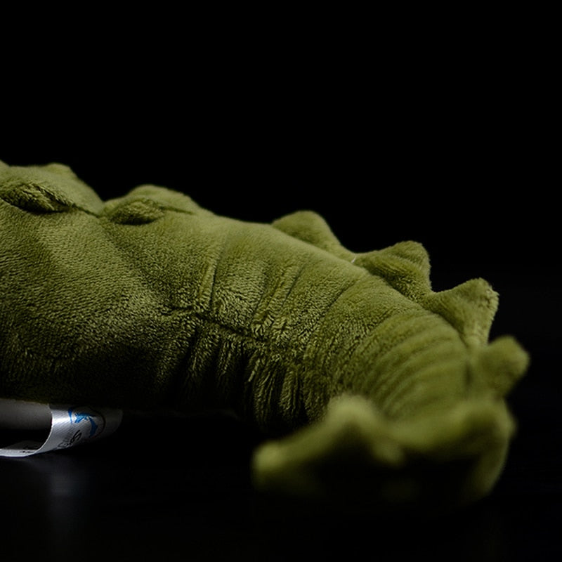 Brinquedo de pelúcia macio de pelúcia crocodilo verde jacaré