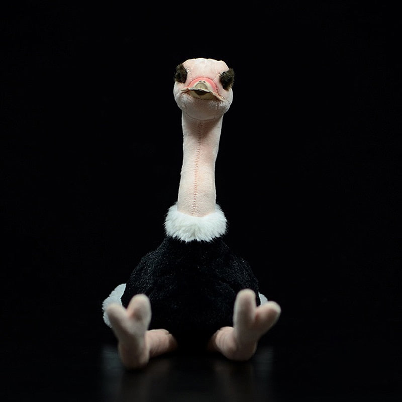 Pequeno brinquedo de pelúcia de pelúcia de avestruz realista