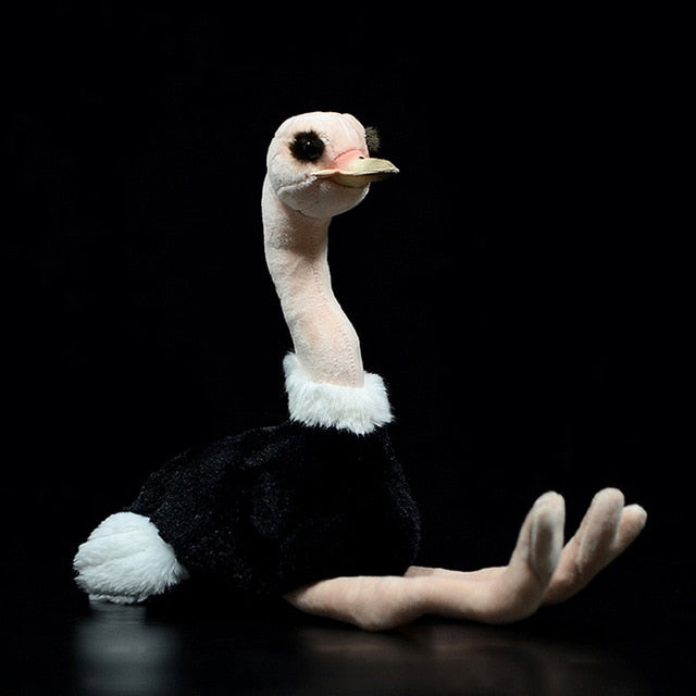 Pequeno brinquedo de pelúcia de pelúcia de avestruz realista