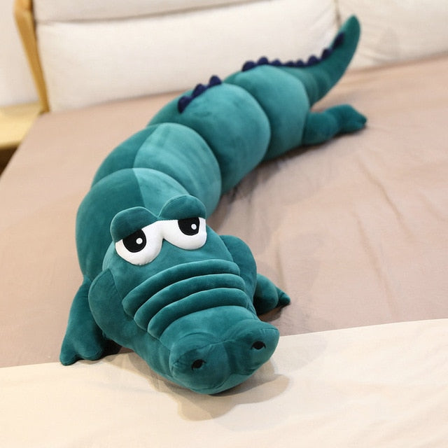 עיניים גדולות ארוכות תנין תנין צעצוע כרית ממולאת רכה