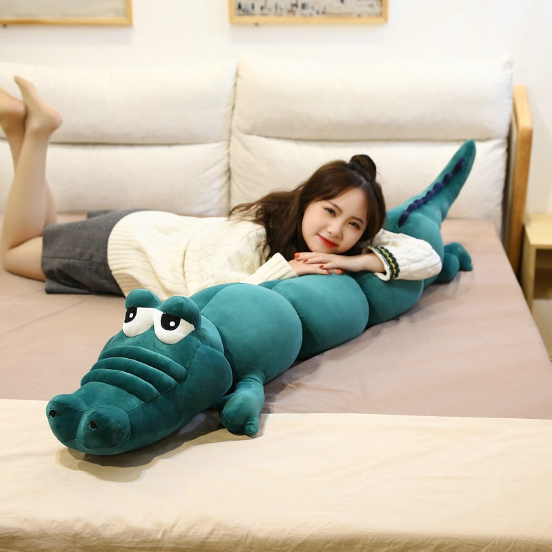 Long Big Eyes Crocodile Alligator Soft Stuffed Plush Pillow Toy