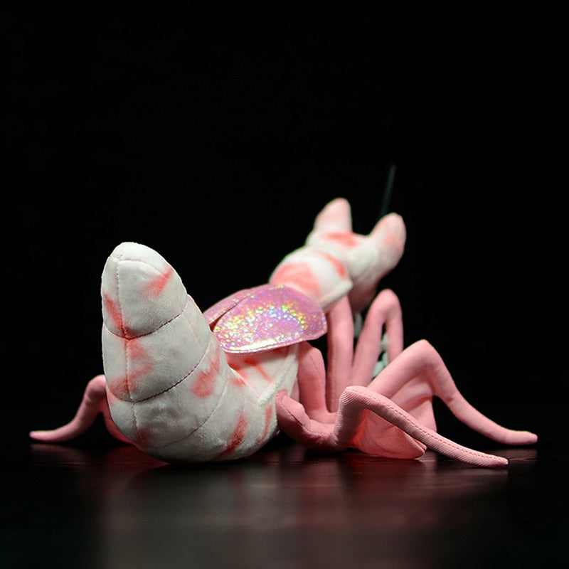 Brinquedo de pelúcia macio de pelúcia rosa orquídea louva-a-deus